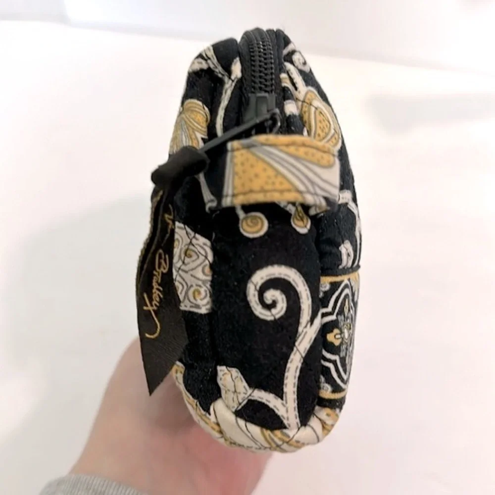 Vera Bradley Yellow Bird Pattern Poly-Lined Makeup Cosmetic Bag EUC